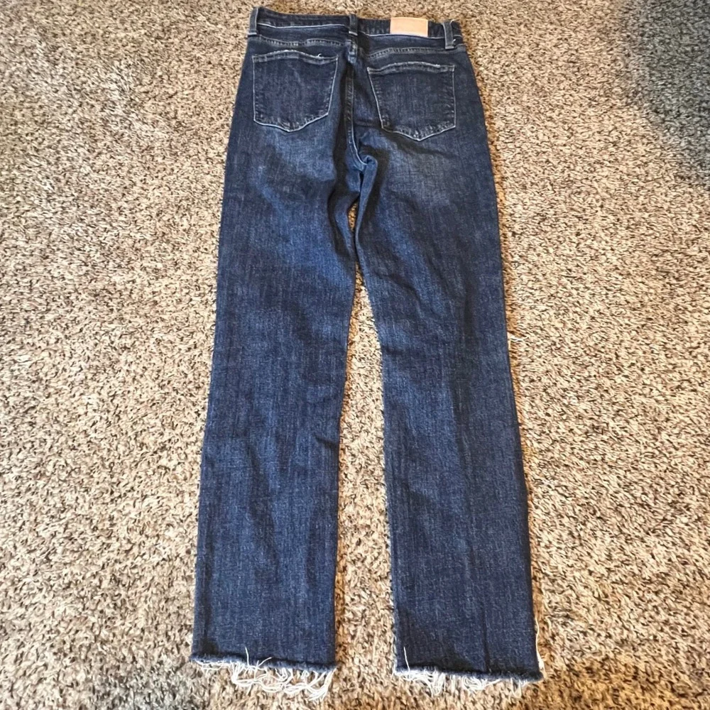 Pistola High Rise Straight Leg Distressed Jeans Dark Wash P6643CSF-ESX Womens 27